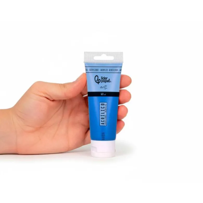 PINTURA ACRILICA LIDERPAPEL TUBO DE PLASTICO DE 60 ML COLOR AZUL