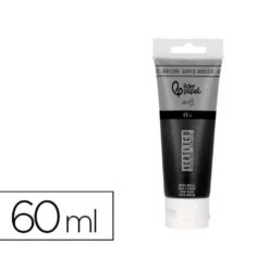 PINTURA ACRILICA LIDERPAPEL TUBO DE PLASTICO DE 60 ML COLOR NEGRO MARFIL