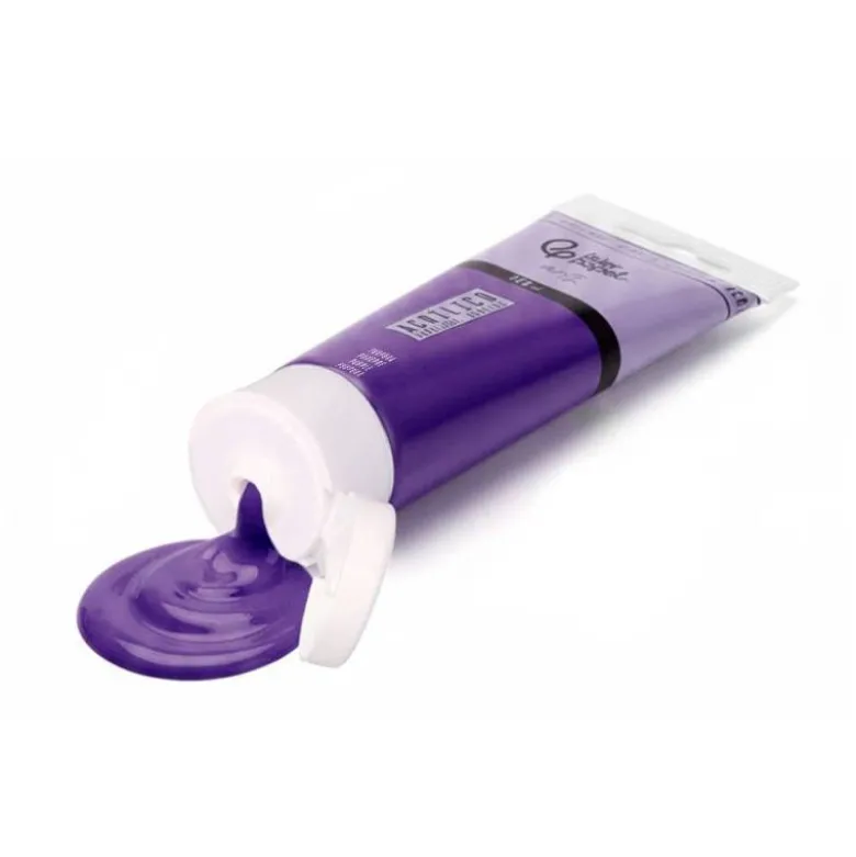 PINTURA ACRILICA LIDERPAPEL TUBO DE PLASTICO DE 120 ML COLOR PURPURA