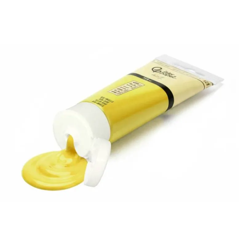PINTURA ACRILICA LIDERPAPEL TUBO DE PLASTICO DE 120 ML COLOR OCRE AMARILLO