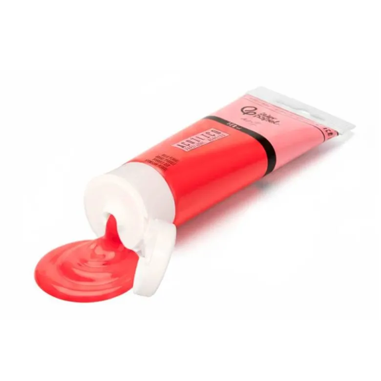 PINTURA ACRILICA LIDERPAPEL TUBO DE PLASTICO DE 120 ML COLOR ROJO PIRROL