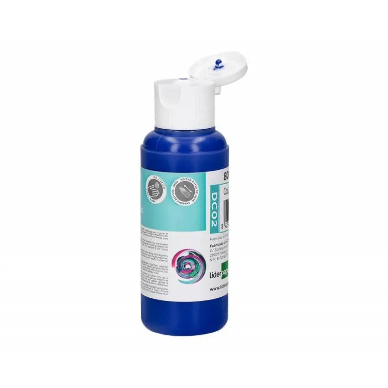 PINTURA ACRILICA LIDERPAPEL BOTE DE 80 ML AZUL ULTRAMAR