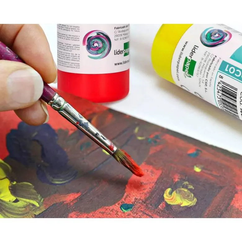 PINTURA ACRILICA LIDERPAPEL BOTE DE 80 ML BLANCO