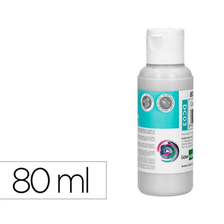 PINTURA ACRILICA LIDERPAPEL BOTE DE 80 ML BLANCO