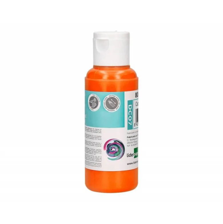 PINTURA ACRILICA LIDERPAPEL BOTE DE 80 ML NARANJA