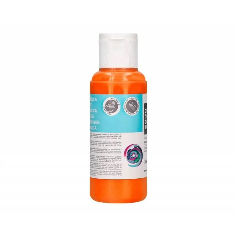 PINTURA ACRILICA LIDERPAPEL BOTE DE 80 ML NARANJA