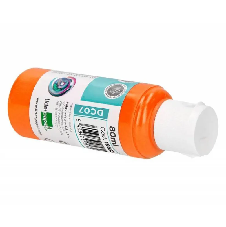 PINTURA ACRILICA LIDERPAPEL BOTE DE 80 ML NARANJA