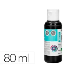PINTURA ACRILICA LIDERPAPEL BOTE DE 80 ML NEGRO