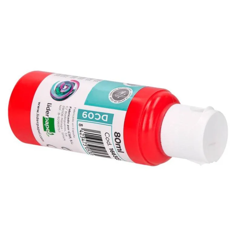PINTURA ACRILICA LIDERPAPEL BOTE DE 80 ML ROJO