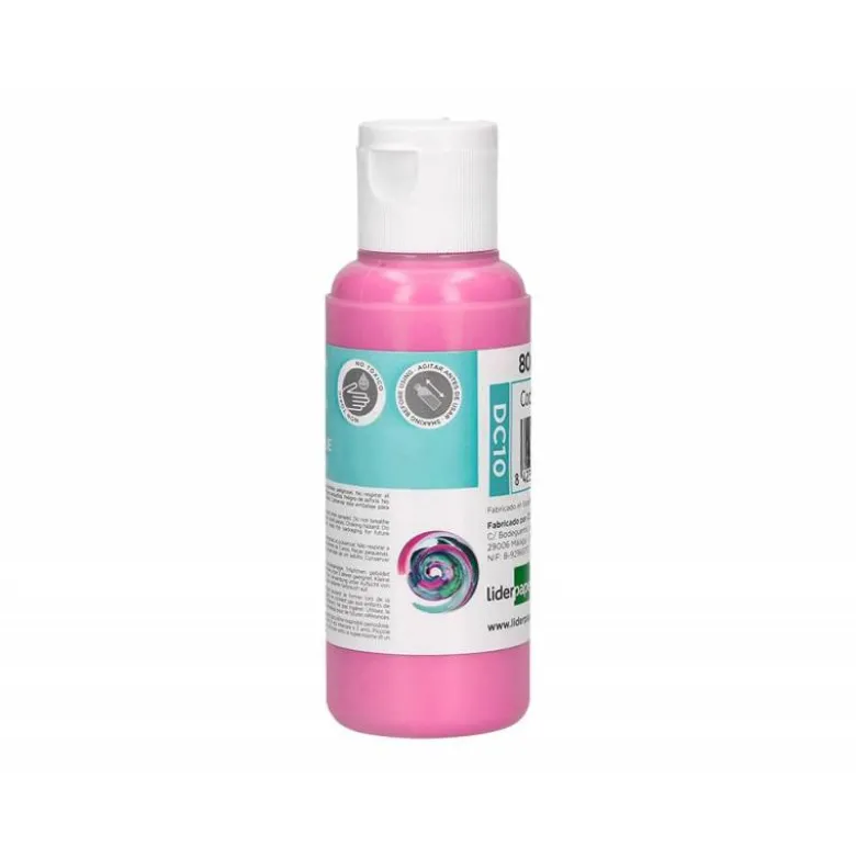 PINTURA ACRILICA LIDERPAPEL BOTE DE 80 ML ROSA