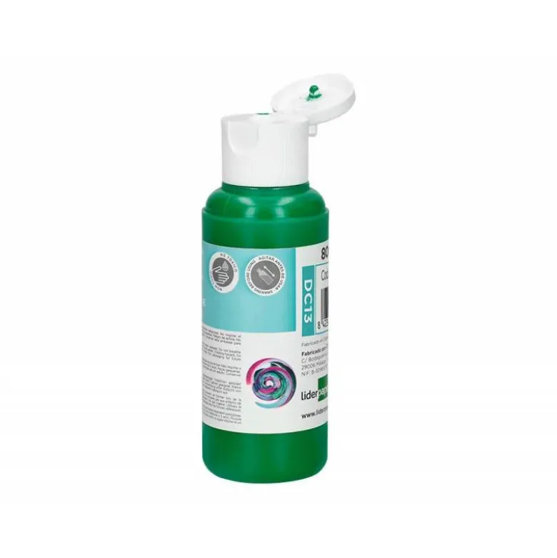 PINTURA ACRILICA LIDERPAPEL BOTE DE 80 ML VERDE OSCURO