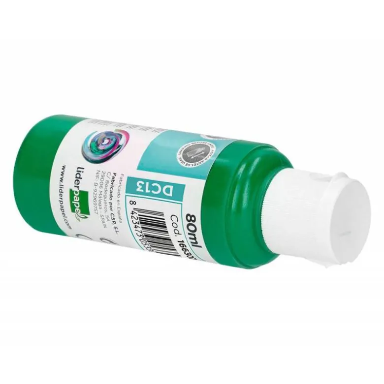PINTURA ACRILICA LIDERPAPEL BOTE DE 80 ML VERDE OSCURO