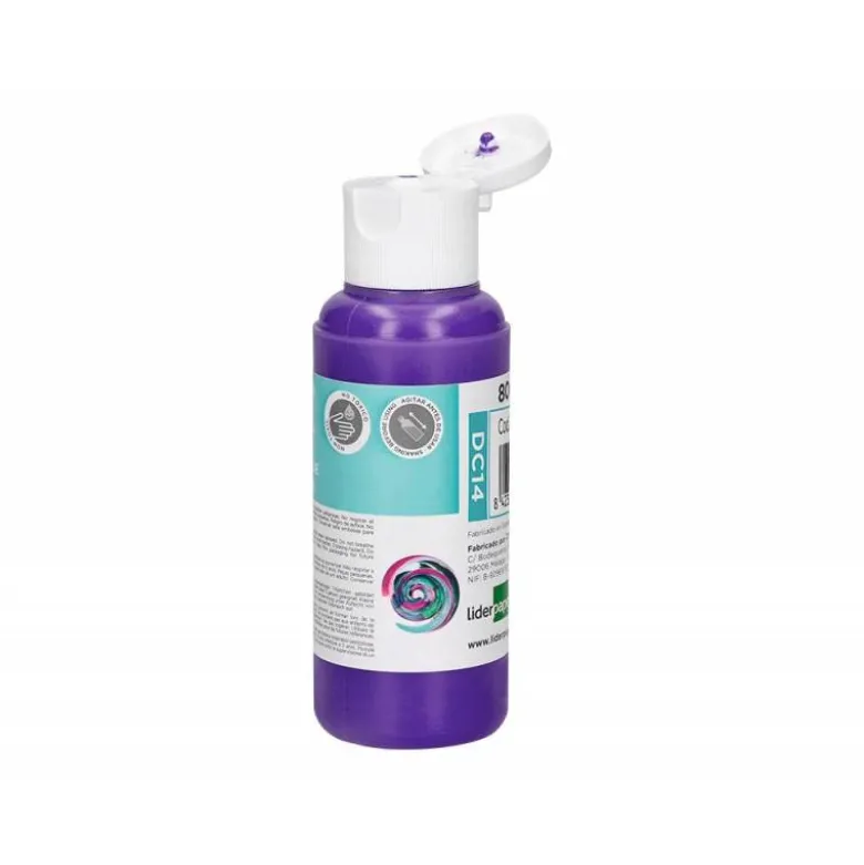 PINTURA ACRILICA LIDERPAPEL BOTE DE 80 ML VIOLETA