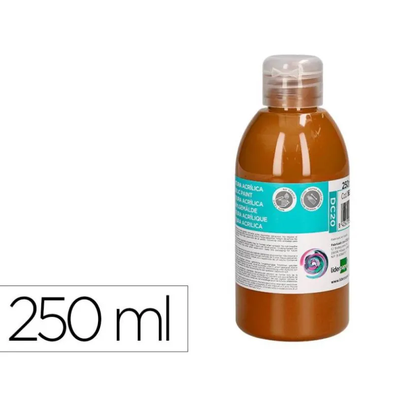 PINTURA ACRILICA LIDERPAPEL BOTE DE 250 ML MARRON