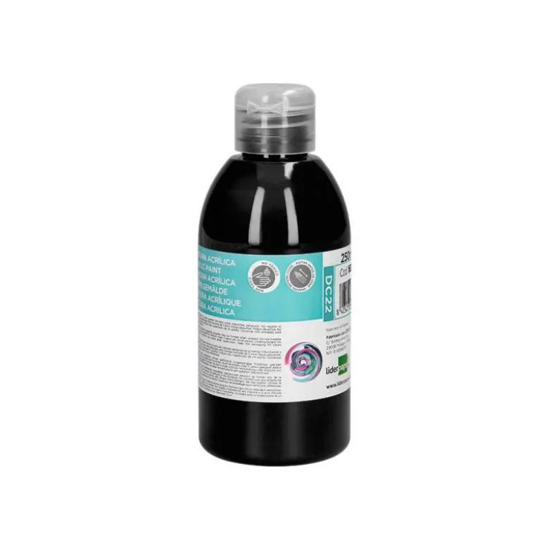 PINTURA ACRILICA LIDERPAPEL BOTE DE 250 ML NEGRO