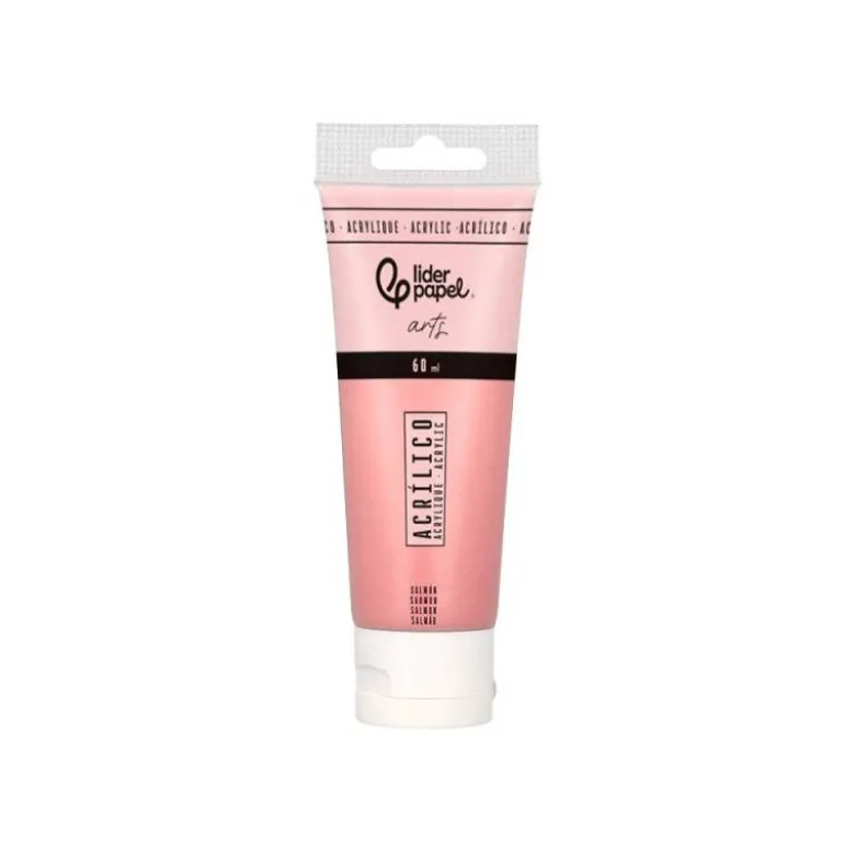 PINTURA ACRILICA LIDERPAPEL TUBO DE PLASTICO DE 60 ML COLOR SALMON