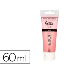 PINTURA ACRILICA LIDERPAPEL TUBO DE PLASTICO DE 60 ML COLOR SALMON