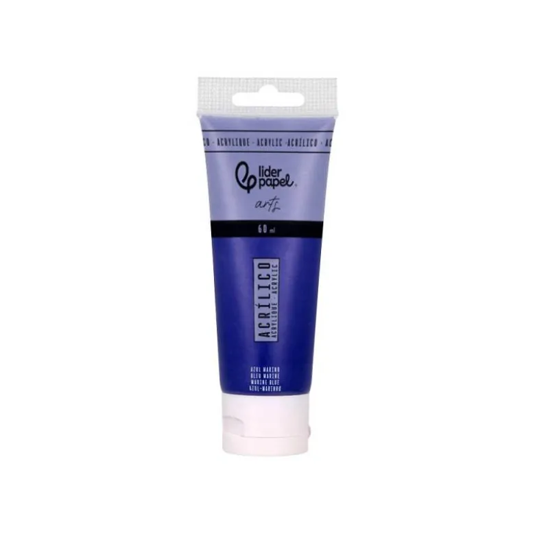 PINTURA ACRILICA LIDERPAPEL TUBO DE PLASTICO DE 60 ML COLOR AZUL MARINO