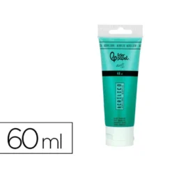 PINTURA ACRILICA LIDERPAPEL TUBO DE PLASTICO DE 60 ML COLOR VERDE TURQUESA