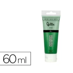 PINTURA ACRILICA LIDERPAPEL TUBO DE PLASTICO DE 60 ML COLOR VERDE OSCURO