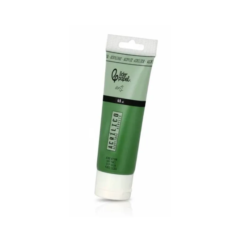 PINTURA ACRILICA LIDERPAPEL TUBO DE PLASTICO DE 60 ML COLOR VERDE OSCURO