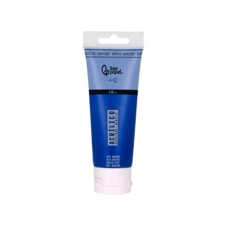 PINTURA ACRILICA LIDERPAPEL TUBO DE PLASTICO DE 120 ML COLOR AZUL MARINO