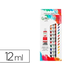 PINTURA AL OLEO LIDERPAPEL CAJA DE 12 TUBOS DE ALUMINIO DE 12 ML COLORES SURTIDOS