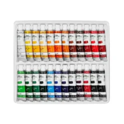 PINTURA AL OLEO LIDERPAPEL CAJA DE 24 TUBOS DE ALUMINIO DE 12 ML COLORES SURTIDOS