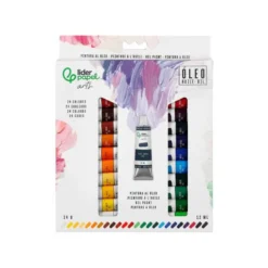 PINTURA AL OLEO LIDERPAPEL CAJA DE 24 TUBOS DE ALUMINIO DE 12 ML COLORES SURTIDOS