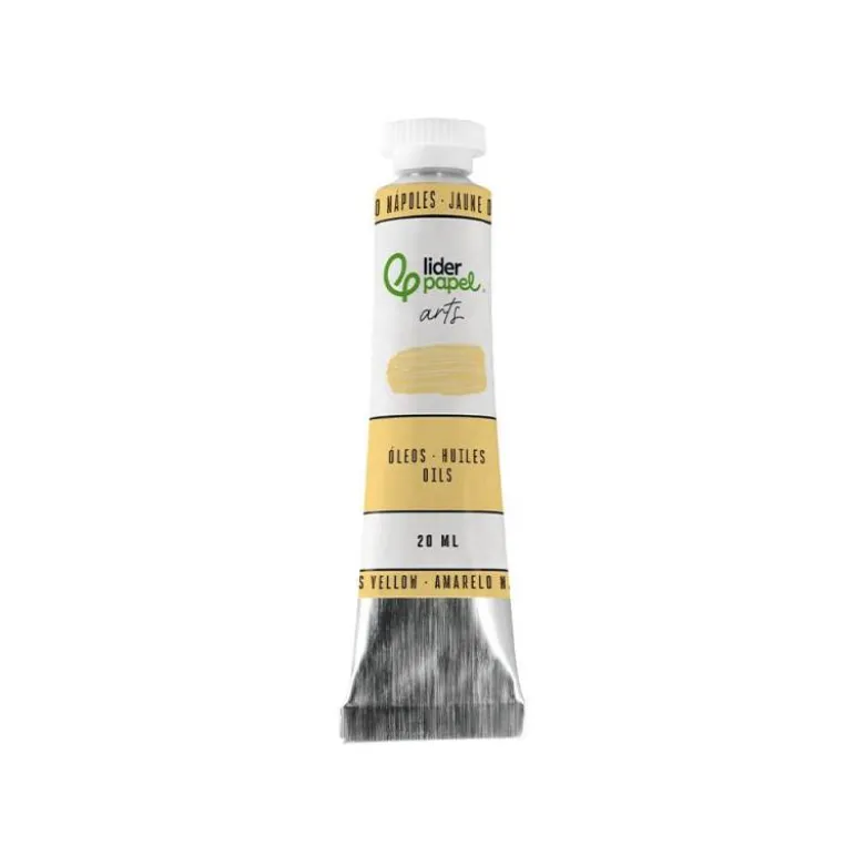 PINTURA AL OLEO LIDERPAPEL TUBO DE ALUMINIO DE 20 ML COLOR AMARILLO NAPOLES