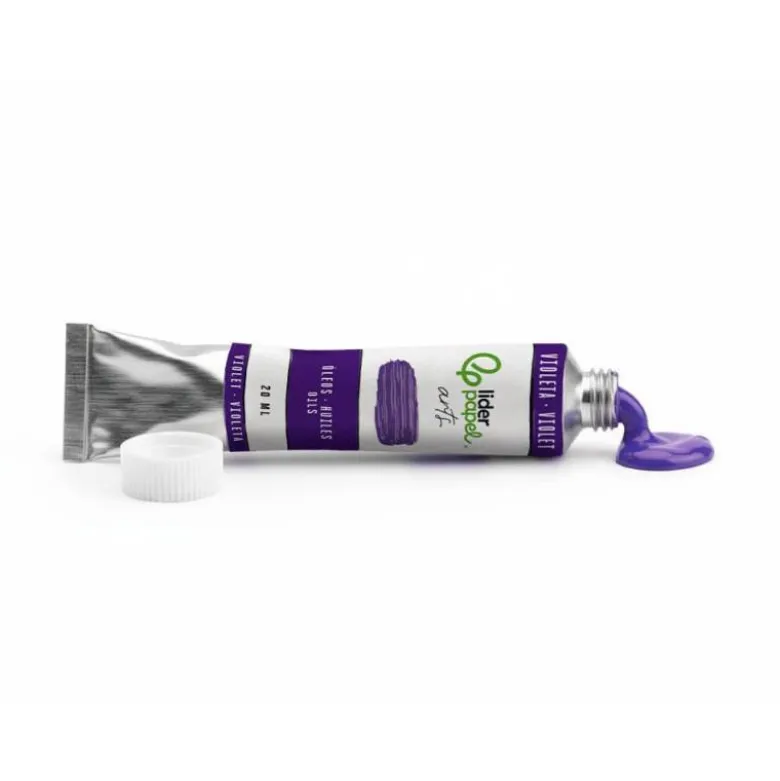 PINTURA AL OLEO LIDERPAPEL TUBO DE ALUMINIO DE 20 ML COLOR VIOLETA