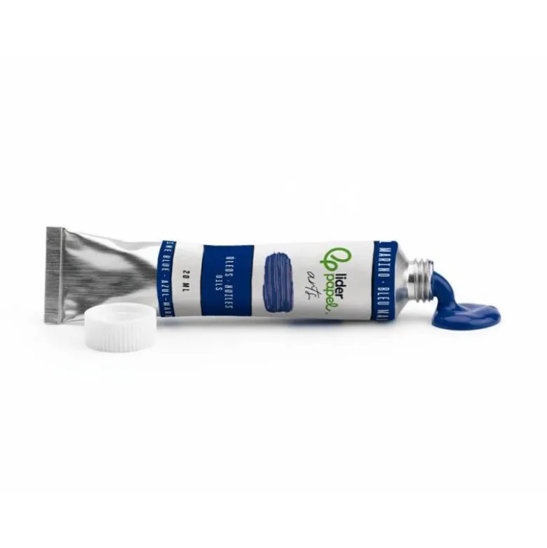 PINTURA AL OLEO LIDERPAPEL TUBO DE ALUMINIO DE 20 ML COLOR AZUL MARINO