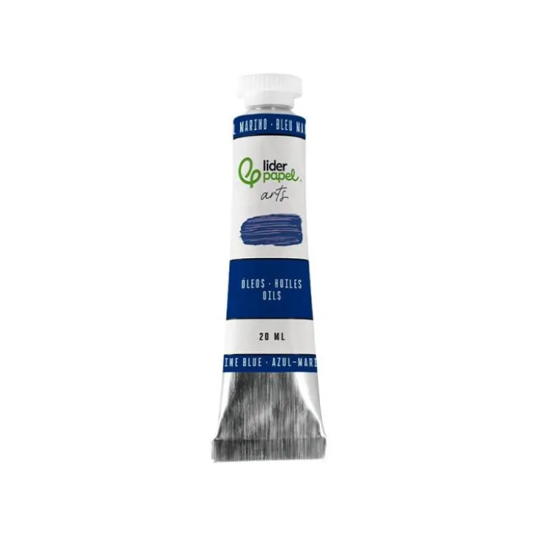 PINTURA AL OLEO LIDERPAPEL TUBO DE ALUMINIO DE 20 ML COLOR AZUL MARINO