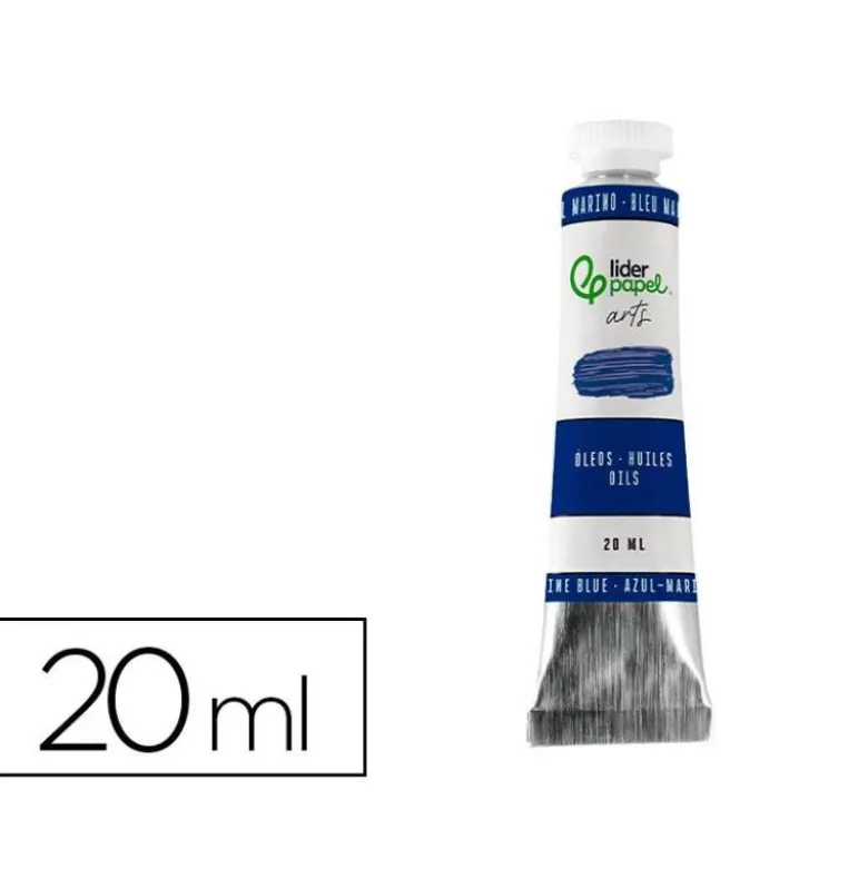 PINTURA AL OLEO LIDERPAPEL TUBO DE ALUMINIO DE 20 ML COLOR AZUL MARINO