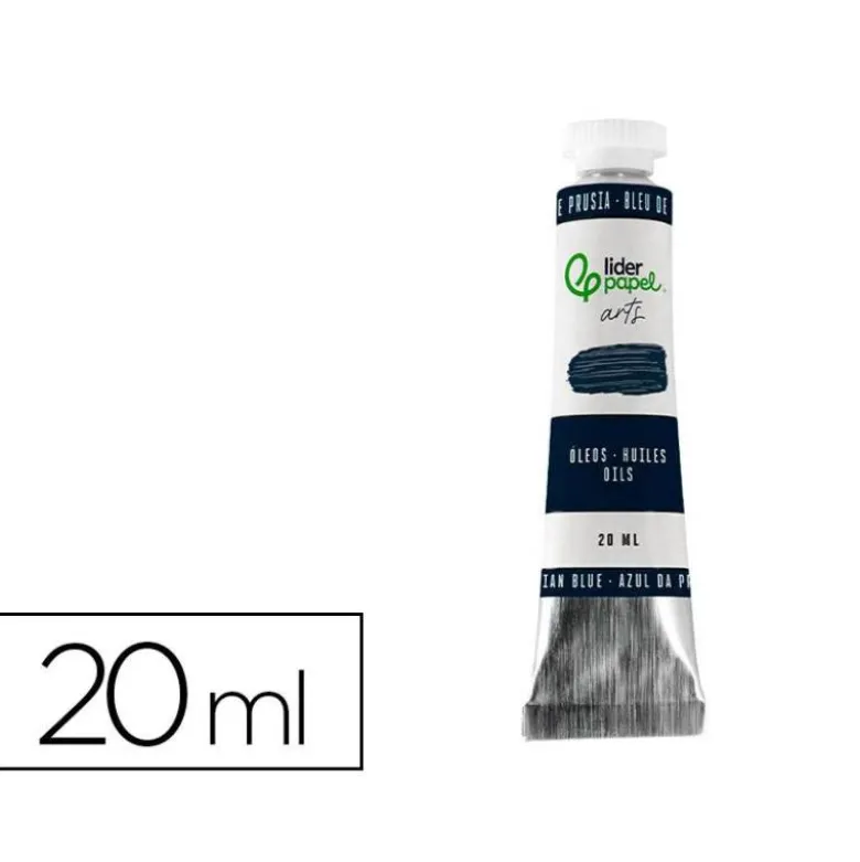 PINTURA AL OLEO LIDERPAPEL TUBO DE ALUMINIO DE 20 ML COLOR AZUL DE PRUSIA