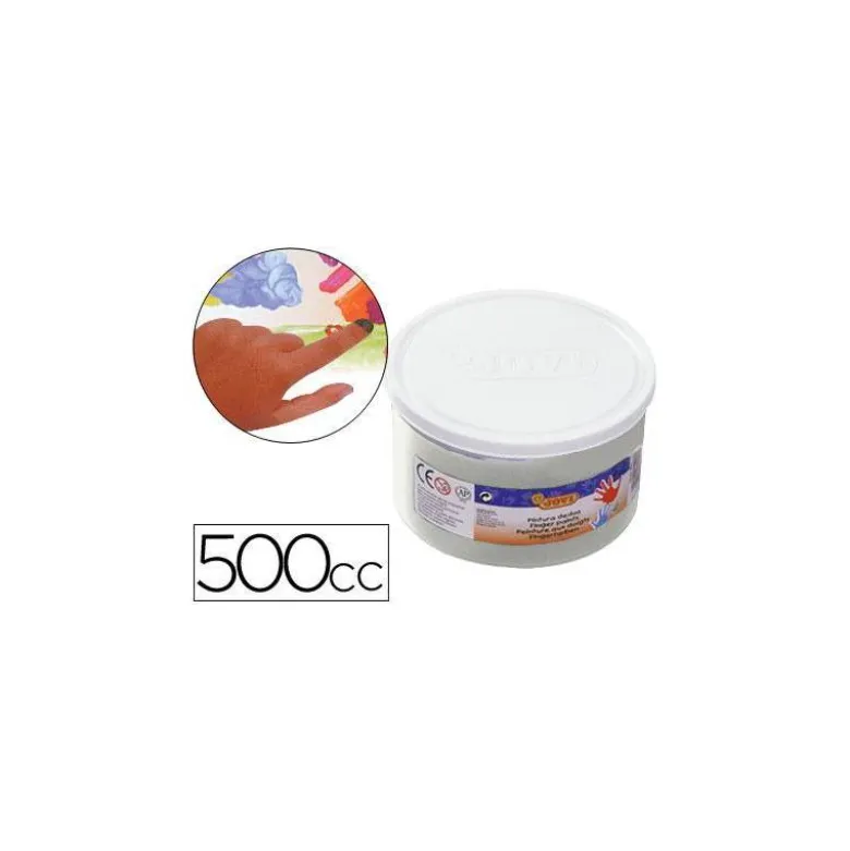 Pintura de dedos Jovi 500 cc color blanco