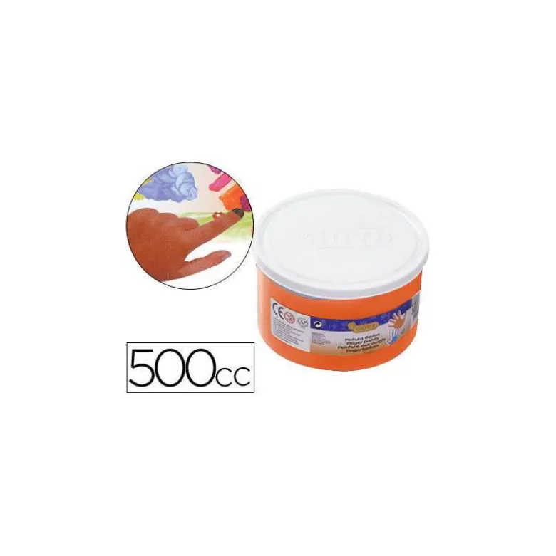 Pintura de dedos Jovi 500cc color naranja