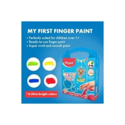 Pintura de Dedos Maped Color Peps de Colores Surtidos Caja de 4 botes de 80gr