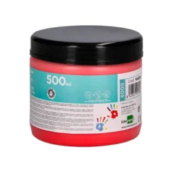 PINTURA DEDOS LIDERPAPEL TARRINA DE 500 ML ROJO