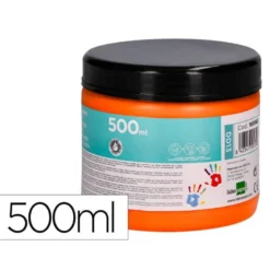 PINTURA DEDOS LIDERPAPEL TARRINA DE 500 CC NARANJA