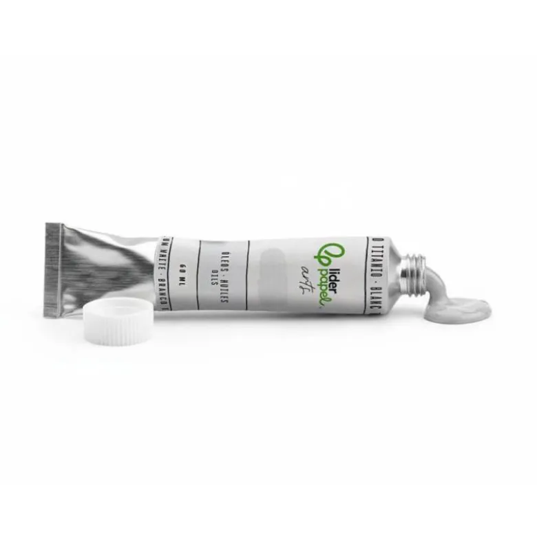 PINTURA GOUACHE/TEMPERA LIDERPAPEL TUBO DE ALUMINIO DE 60 ML COLOR BLANCO TITANIO