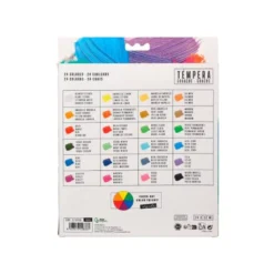 PINTURA GOUACHE/TEMPERA LIDERPAPEL CAJA DE 24 TUBOS DE ALUMINIO DE 12 ML COLORES SURTIDOS