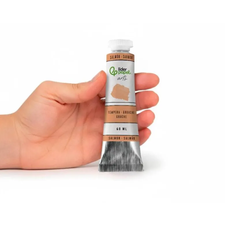 PINTURA GOUACHE/TEMPERA LIDERPAPEL TUBO DE ALUMINIO DE 60 ML COLOR SALMON