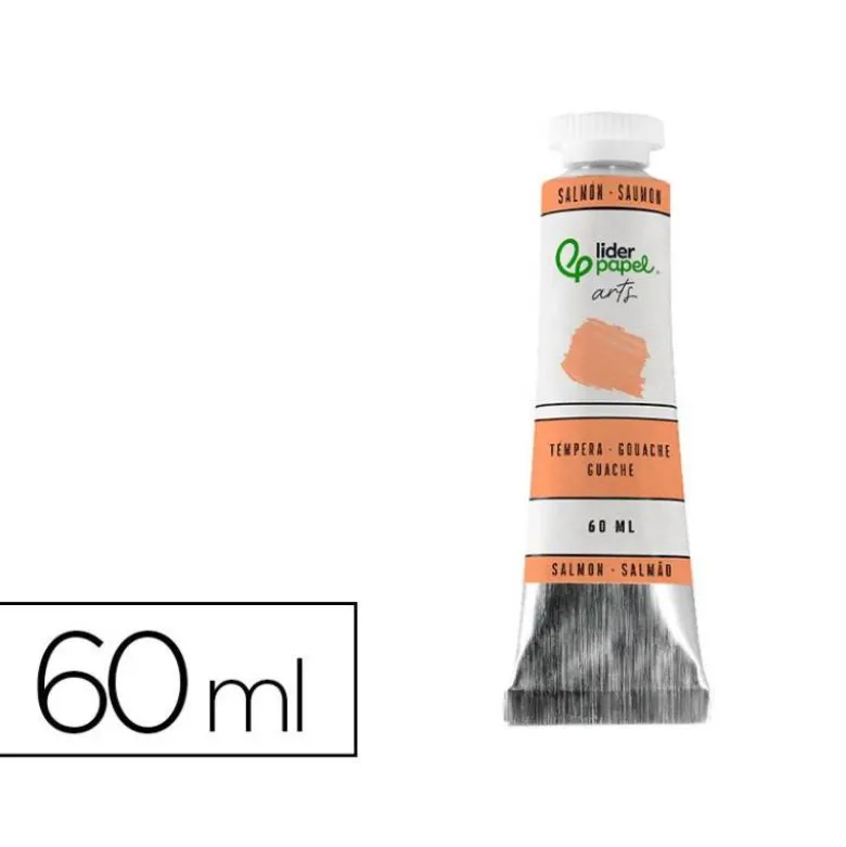 PINTURA GOUACHE/TEMPERA LIDERPAPEL TUBO DE ALUMINIO DE 60 ML COLOR SALMON