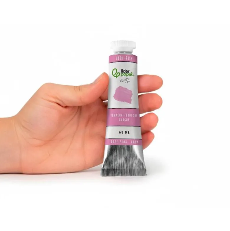 PINTURA GOUACHE/TEMPERA LIDERPAPEL TUBO DE ALUMINIO DE 60 ML COLOR ROSA