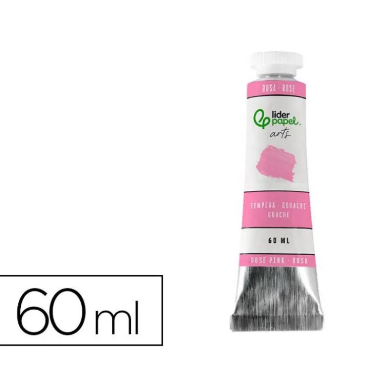 PINTURA GOUACHE/TEMPERA LIDERPAPEL TUBO DE ALUMINIO DE 60 ML COLOR ROSA