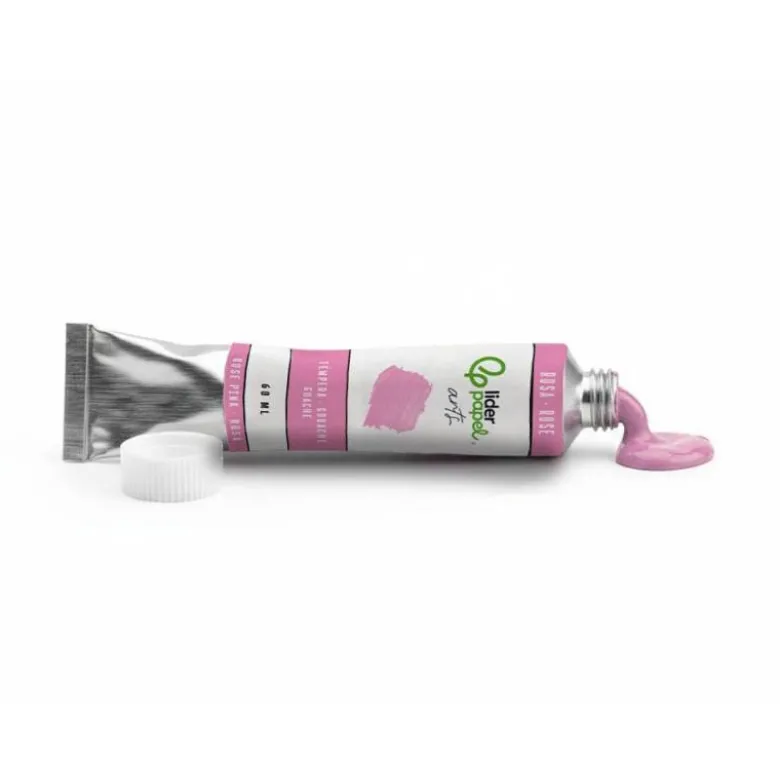 PINTURA GOUACHE/TEMPERA LIDERPAPEL TUBO DE ALUMINIO DE 60 ML COLOR ROSA
