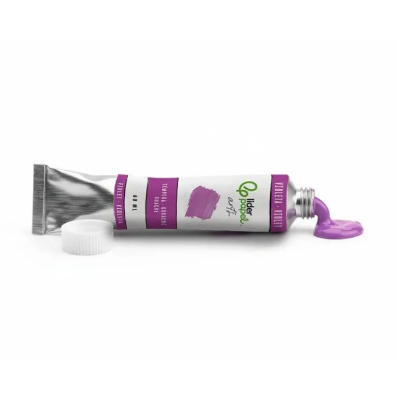 PINTURA GOUACHE/TEMPERA LIDERPAPEL TUBO DE ALUMINIO DE 60 ML COLOR VIOLETA