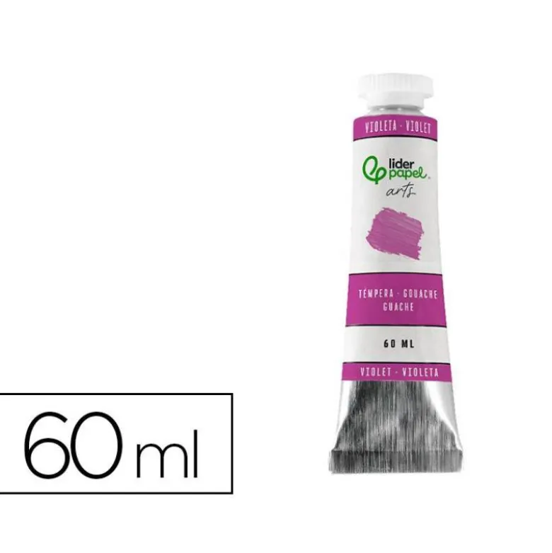 PINTURA GOUACHE/TEMPERA LIDERPAPEL TUBO DE ALUMINIO DE 60 ML COLOR VIOLETA