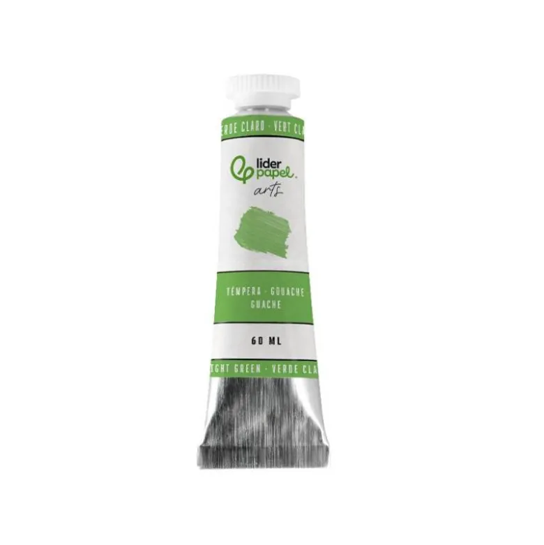 PINTURA GOUACHE/TEMPERA LIDERPAPEL TUBO DE ALUMINIO DE 60 ML COLOR VERDE CLARO